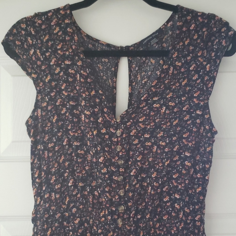 Floral American Eagle Romper